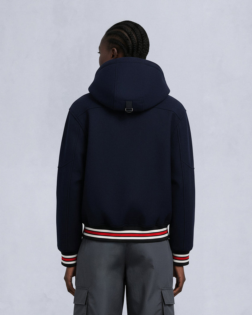 NHL X MOOSE KNUCKLES CANADIENS BOMBER JACKET-NAVY/RED/BONE/BLACK