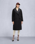 LAFLEUR WOOL LONG WRAP COAT-BLACK