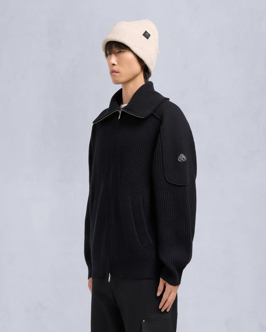 COLSON FULL-ZIP SWEATER-NAVY