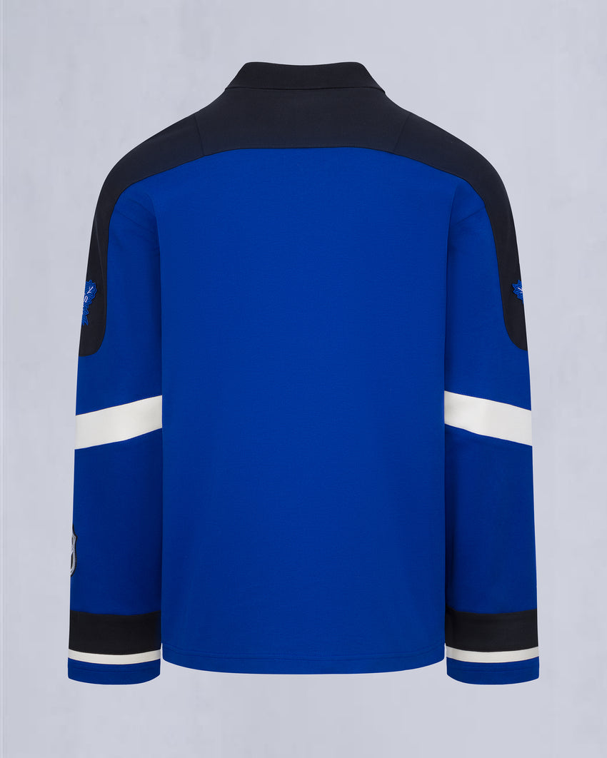 NHL X MOOSE KNUCKLES MAPLE LEAFS POLO-BLUE/BLACK/BONE