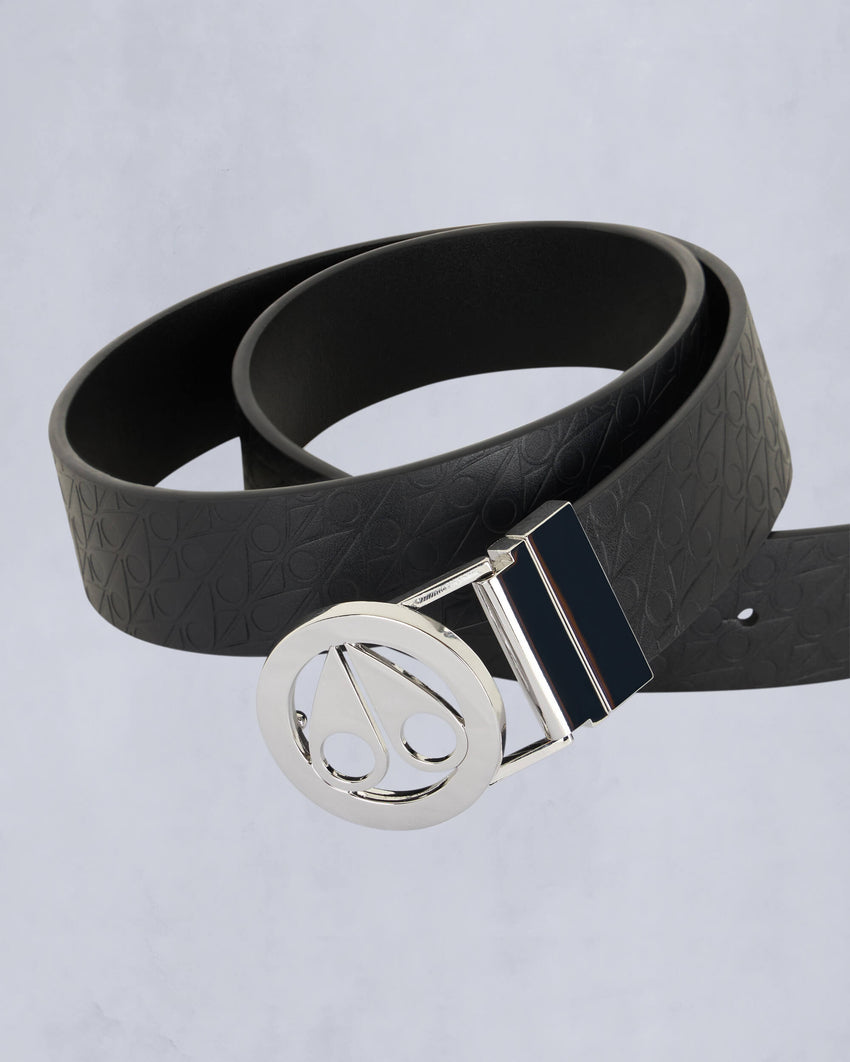 CIRCULAR LOGO ICON BELT-SILVER