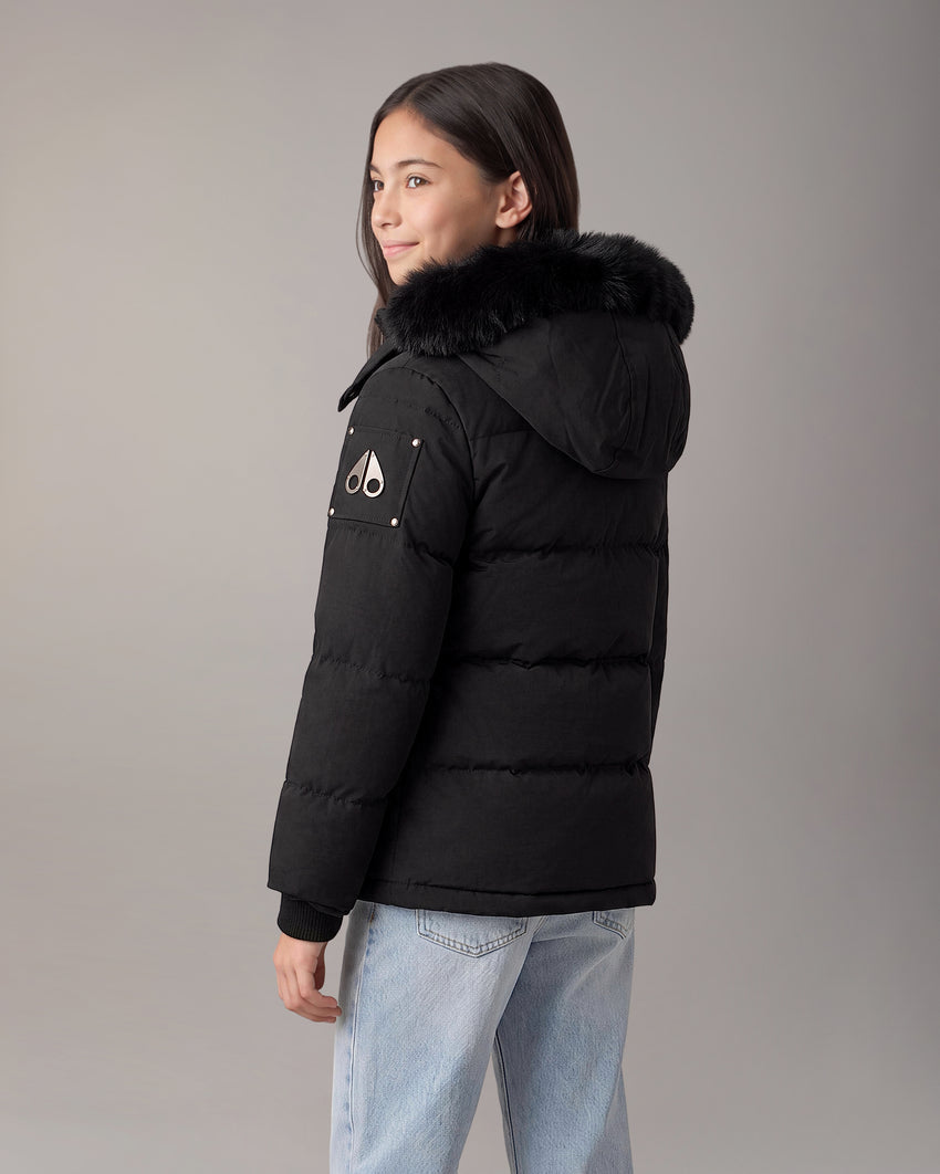 KIDS UNISEX ORIGINAL SHEARLING TRIM 3Q JACKET-MAUVE/ALABASTER