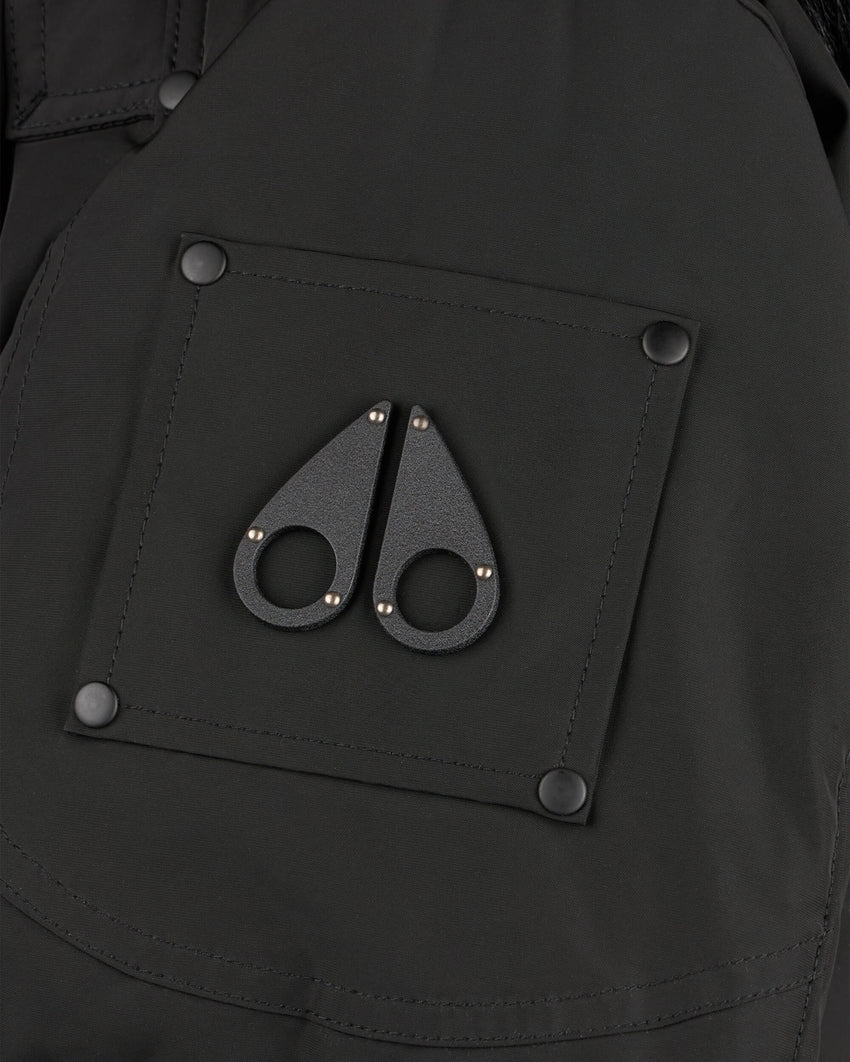 ONYX SHEARLING TRIM CAUSAPSCAL PARKA-BLACK/ICE