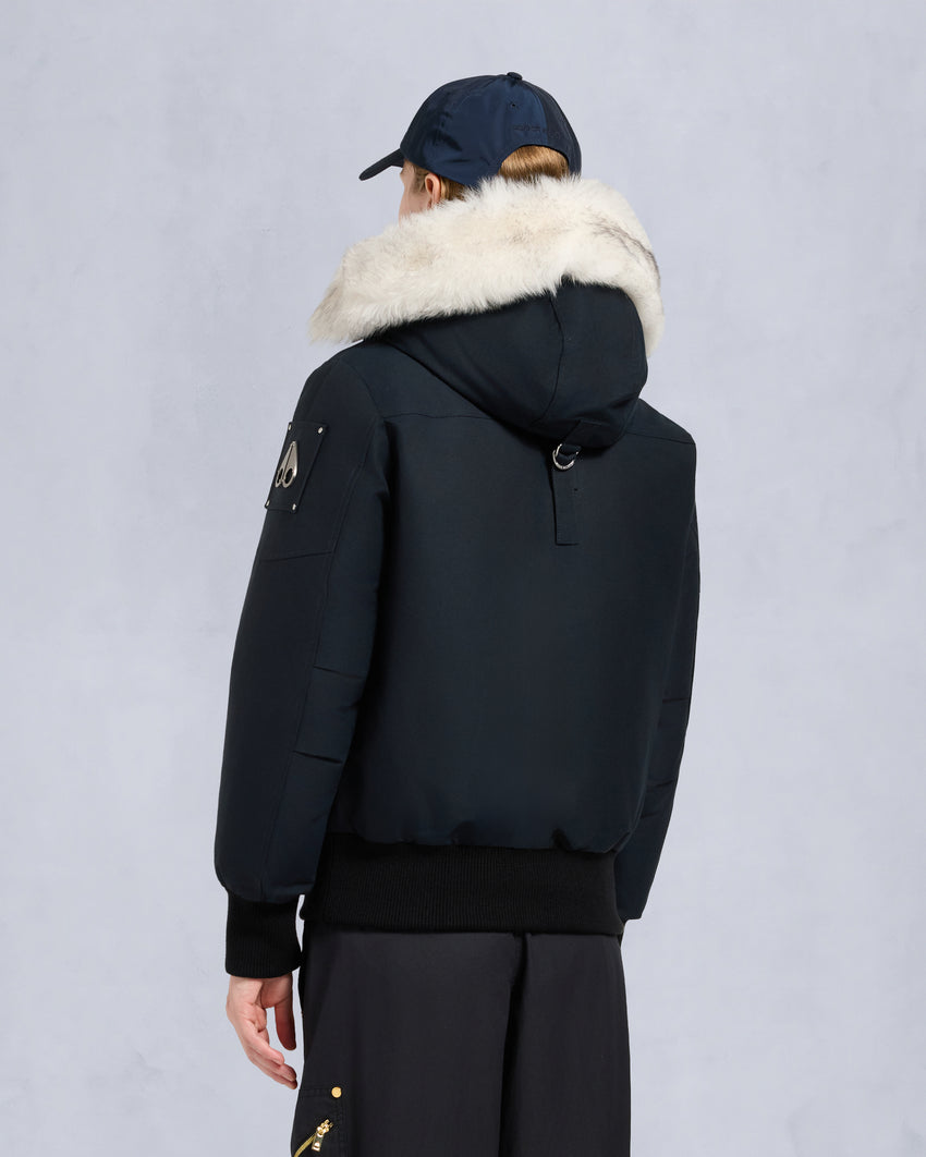 ORIGINAL DEBBIE SHEARLING TRIM BOMBER JACKET-OXYGEN