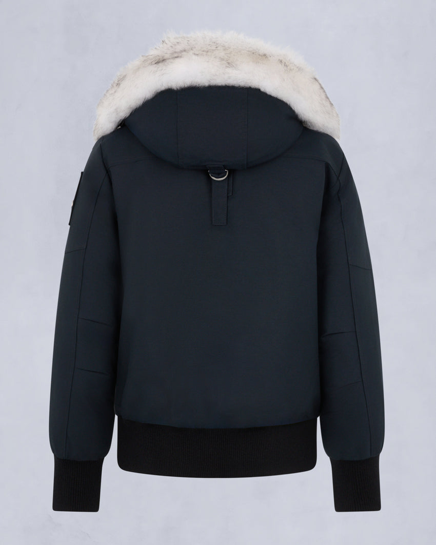 ORIGINAL DEBBIE SHEARLING TRIM BOMBER JACKET-OXYGEN