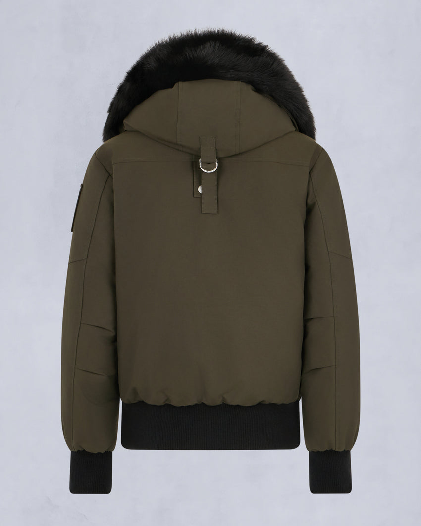 ORIGINAL DEBBIE SHEARLING TRIM BOMBER JACKET-OXYGEN