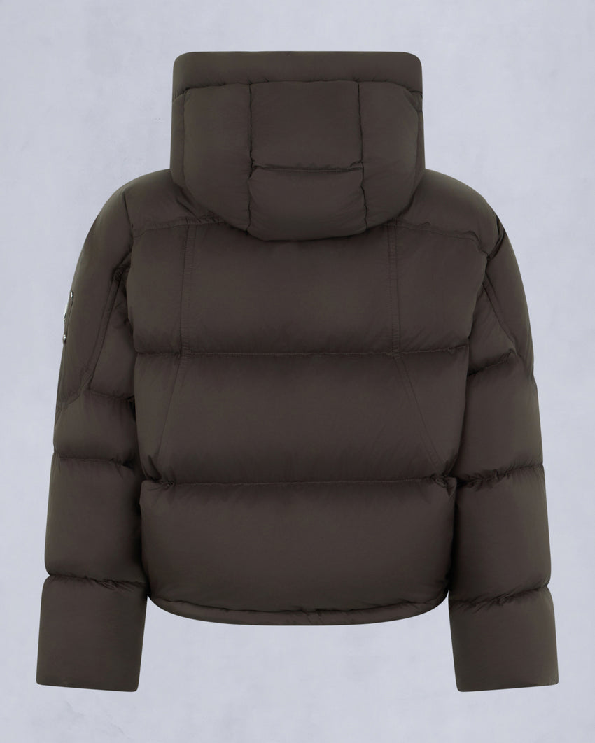 AKAI CROPPED PUFFER-ESPRESSO