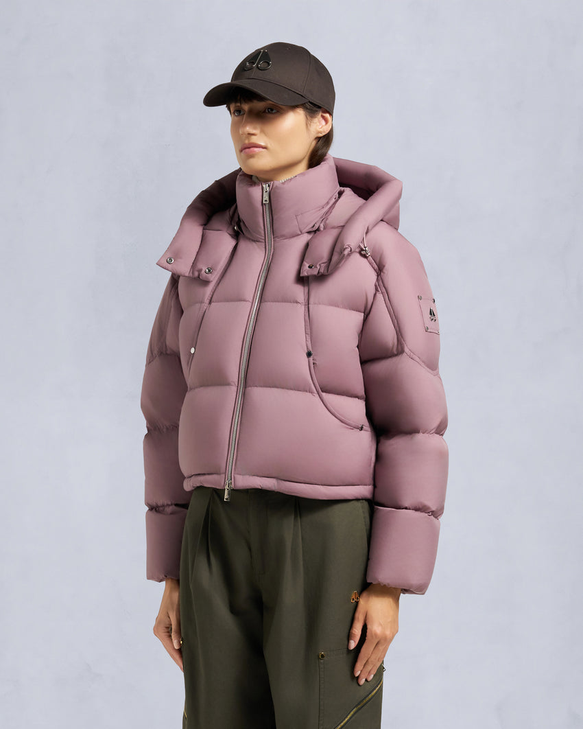AKAI CROPPED PUFFER-ESPRESSO