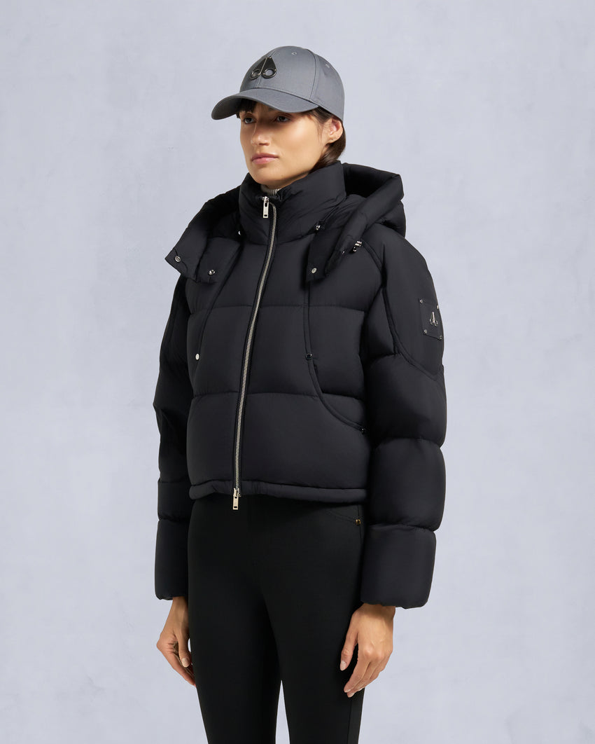AKAI CROPPED PUFFER-ESPRESSO