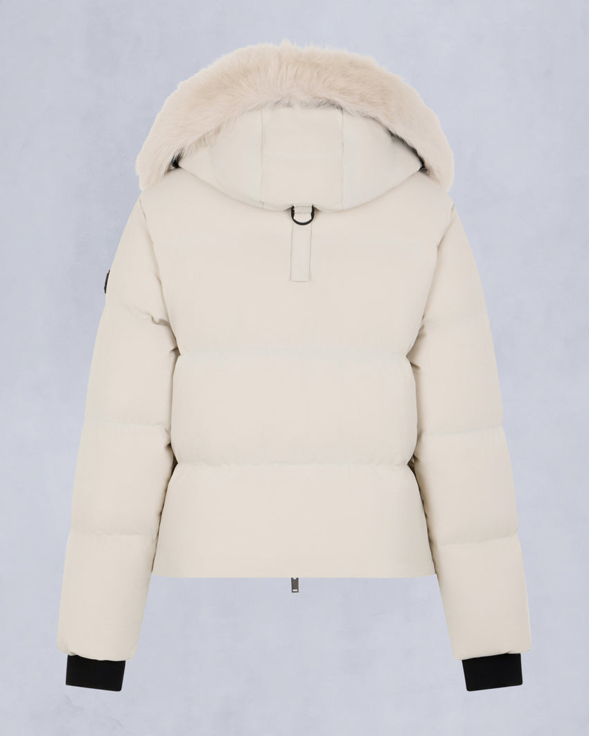 NYLUXE MISTI PUFFER-ESPRESSO/BLACK