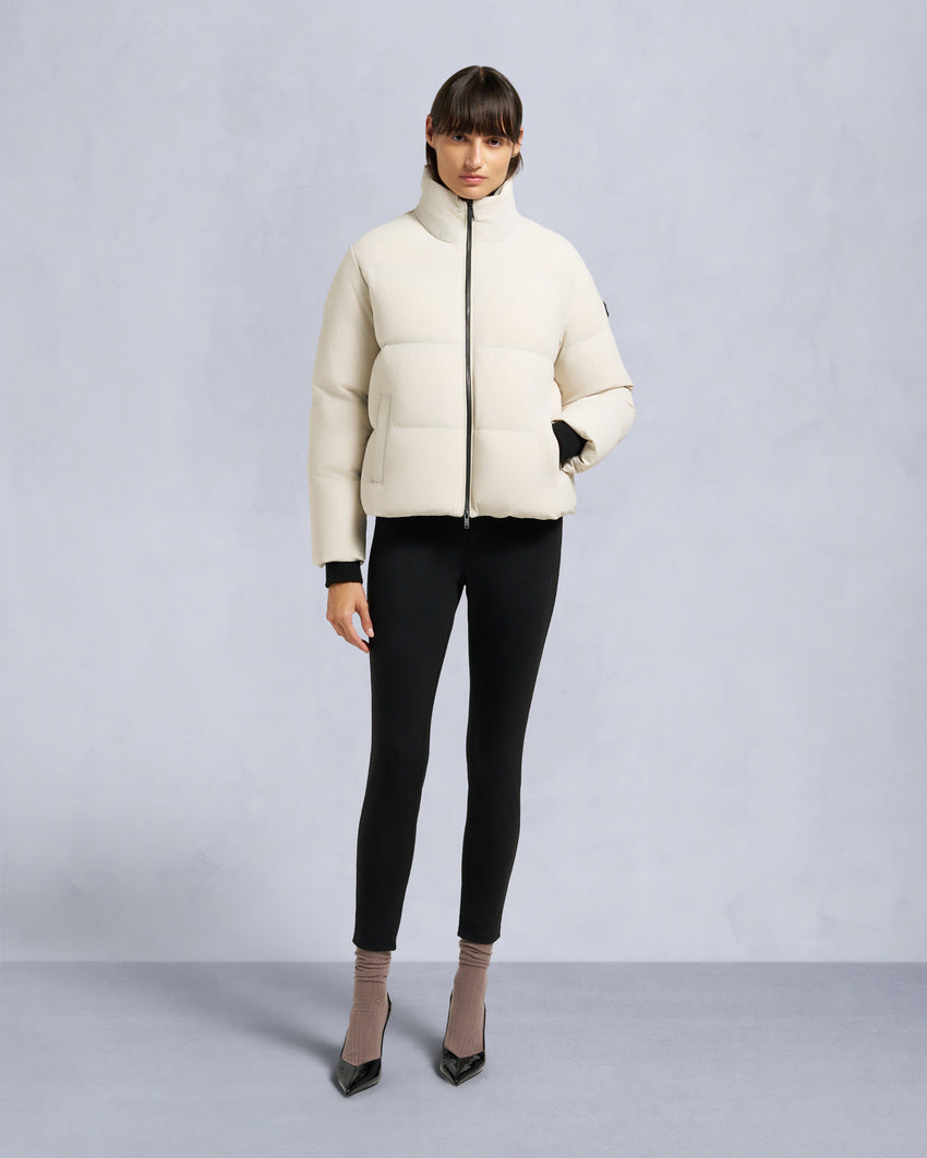 NYLUXE MISTI PUFFER-ESPRESSO/BLACK