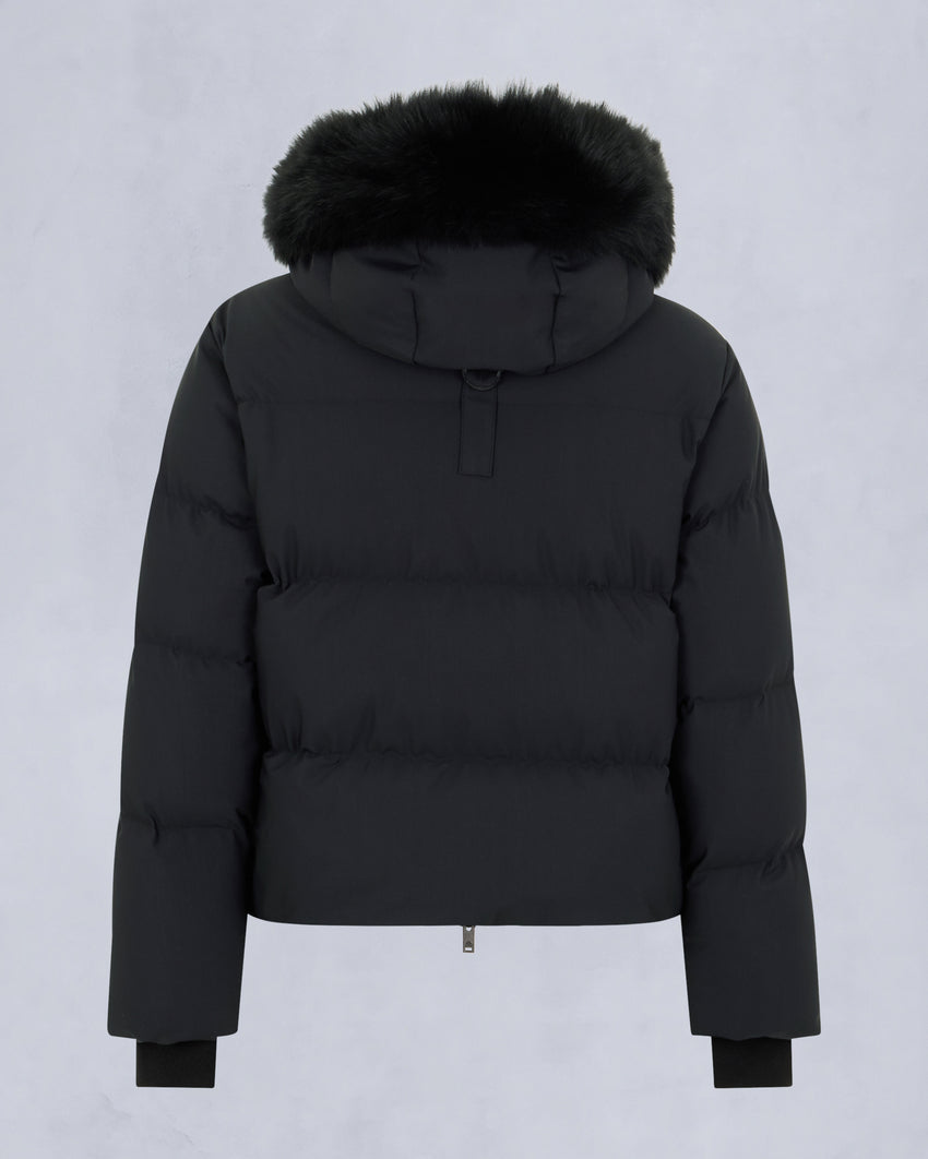 NYLUXE MISTI PUFFER-ESPRESSO/BLACK