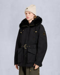 GOLD SERIES NOVA SHEARLING TRIM  3Q JACKET -BLACK/BLACK