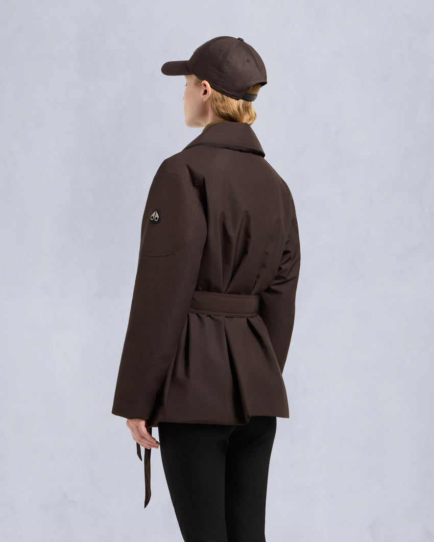 LONSDALE SHORT WRAP JACKET-ESPRESSO