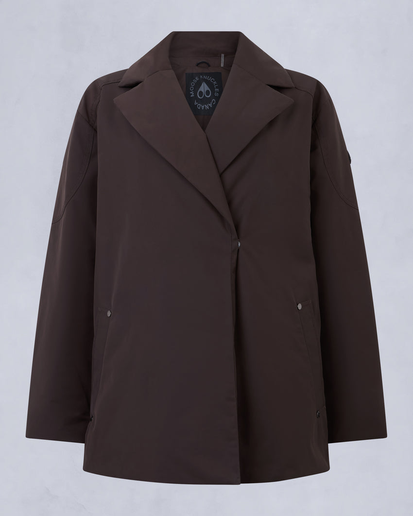 LONSDALE SHORT WRAP JACKET-ESPRESSO