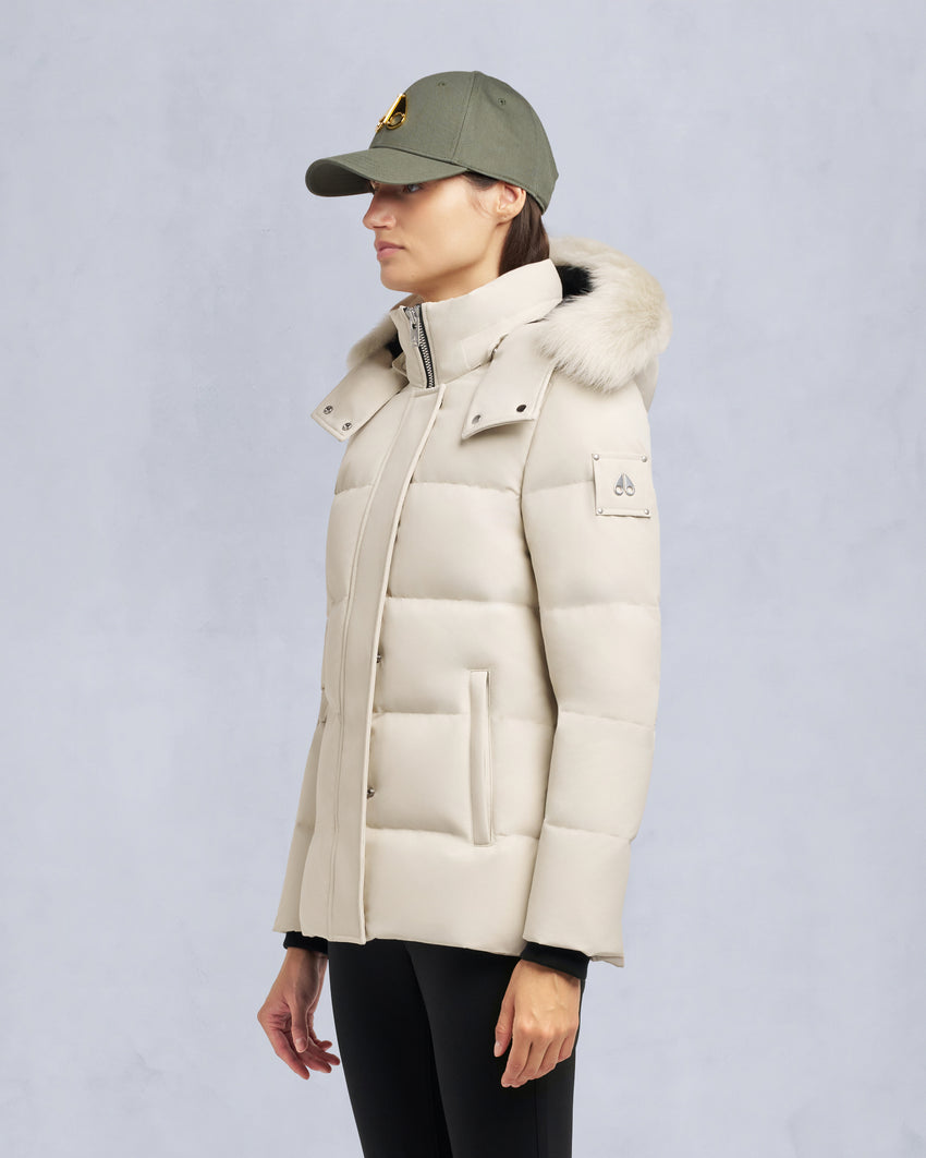 CLOUD SHEARLING TRIM 3Q JACKET-BLACK/BLACK