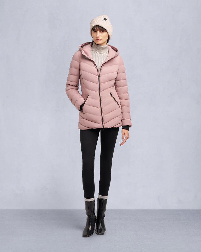 ROSELAWN SHEARLING TRIM JACKET-NAVY/BLACK