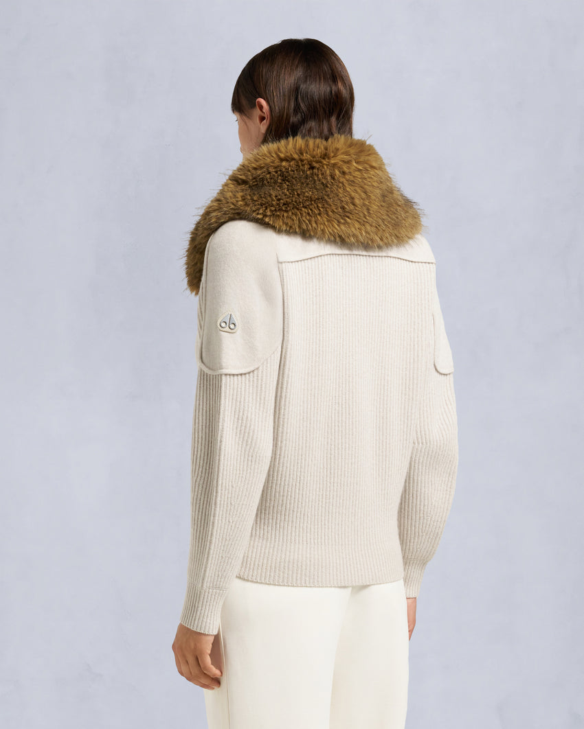 CORINA FULL-ZIP SWEATER-NAVY