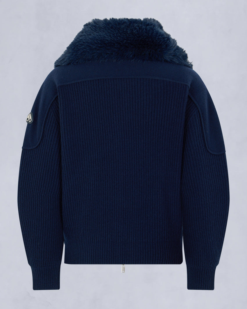 CORINA FULL-ZIP SWEATER-NAVY
