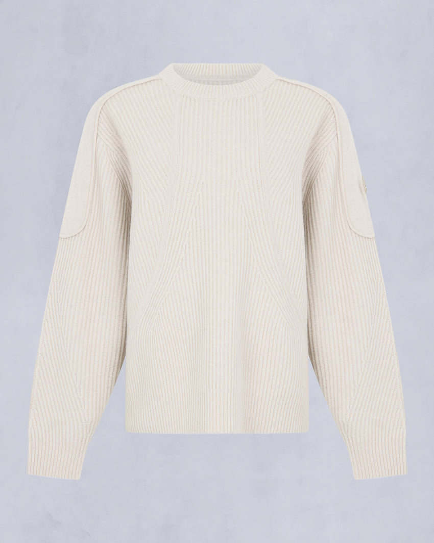 CORINA CREWNECK SWEATER-ALABASTER MELANGE