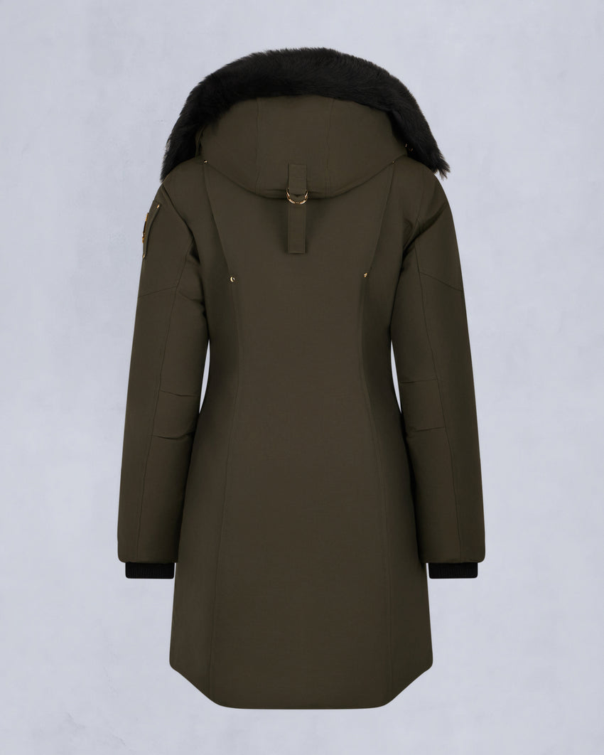 GOLD SERIES STIRLING SHEARLING TRIM PARKA-DARK OLIVE/BLACK