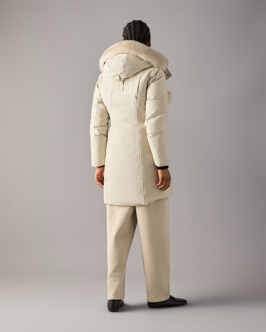 ORIGINAL STIRLING SHEARLING TRIM PARKA-SLATE/NATURAL