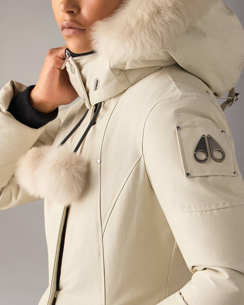 ORIGINAL STIRLING SHEARLING TRIM PARKA-SLATE/NATURAL