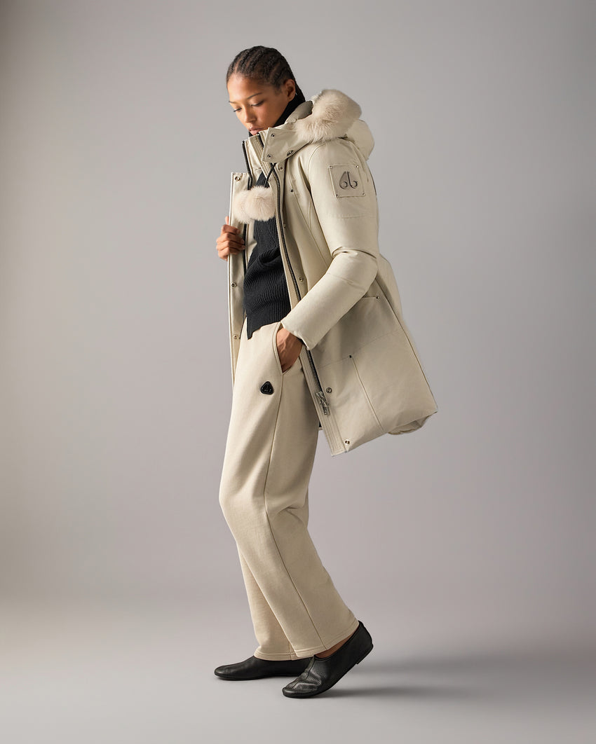 ORIGINAL STIRLING SHEARLING TRIM PARKA-SLATE/NATURAL