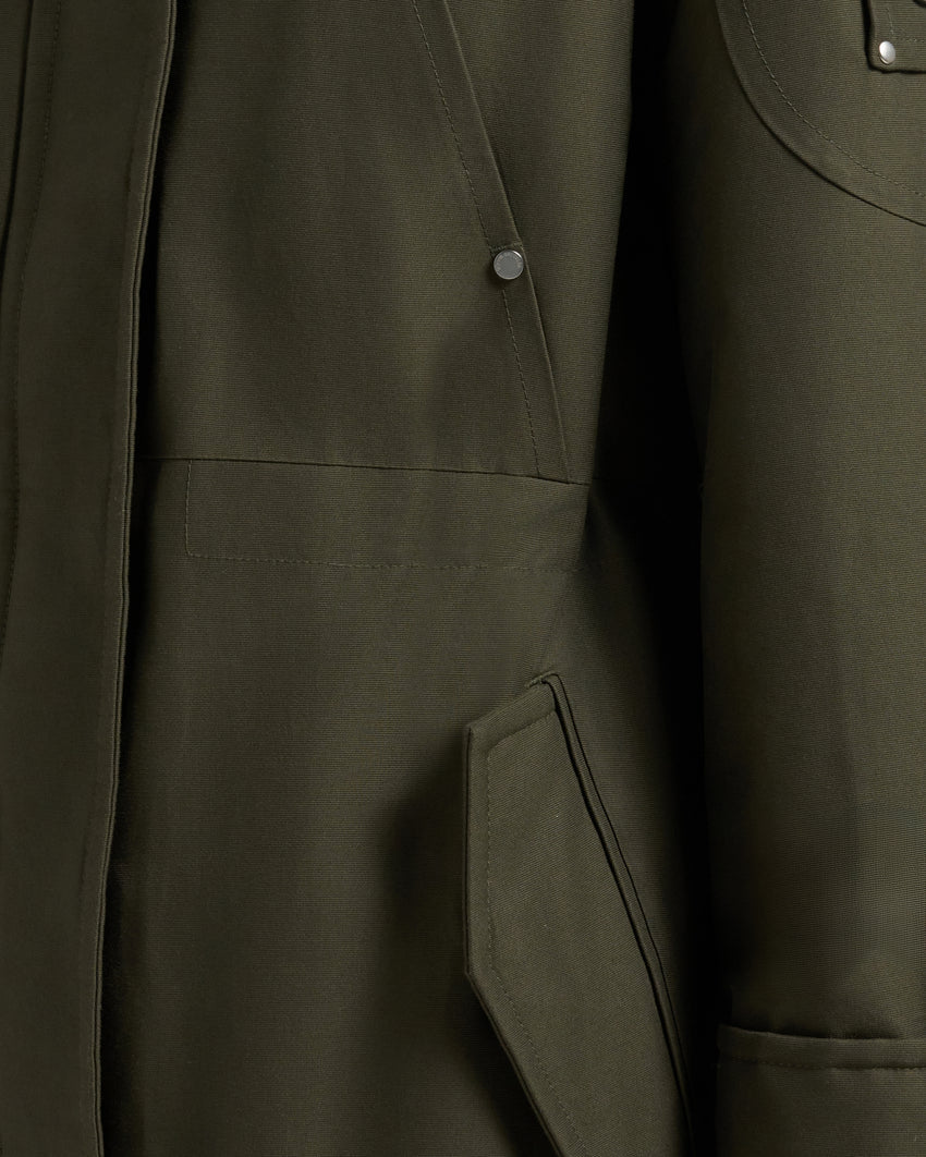 ORIGINAL STORM SHEARLING TRIM PARKA-DARK OLIVE/BLACK