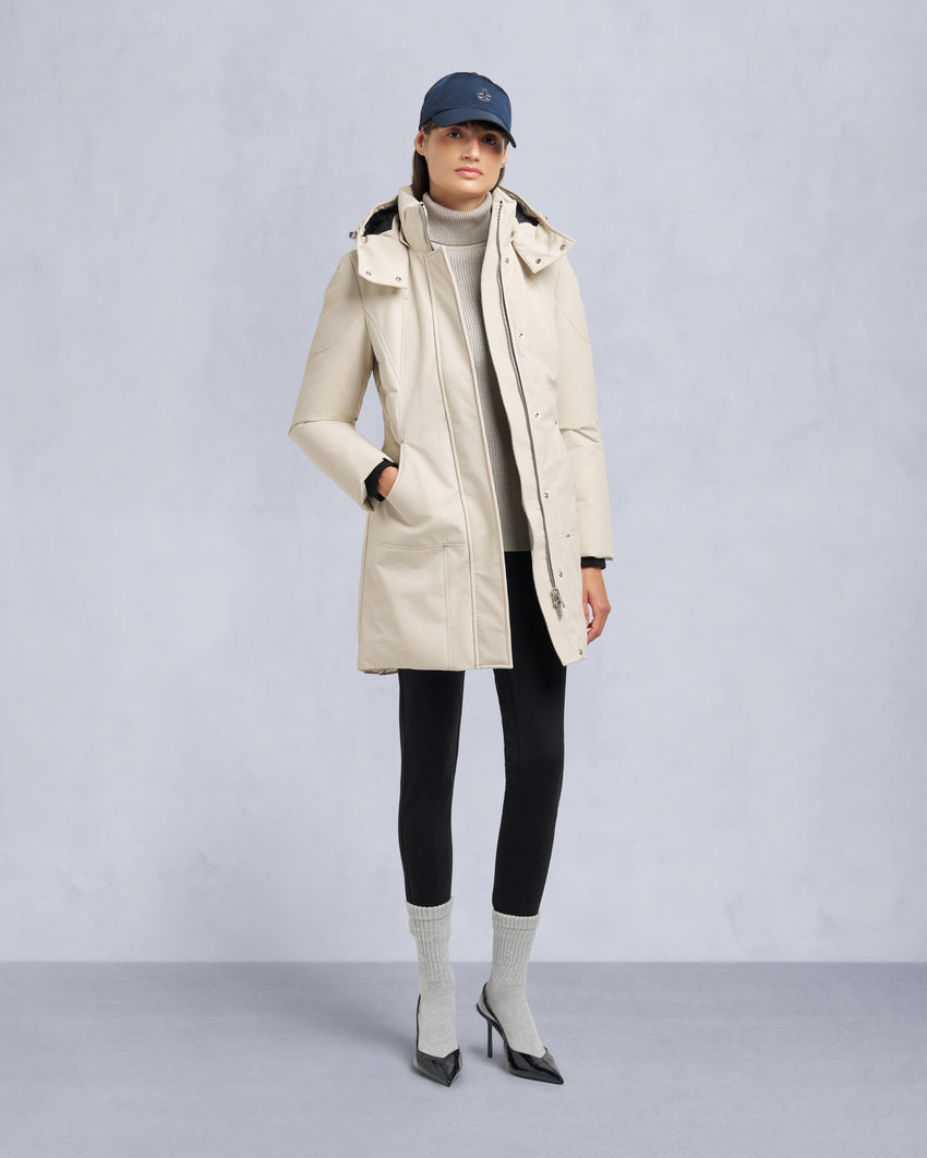 CLOUD SHEARLING TRIM PARKA-BLACK/BLACK
