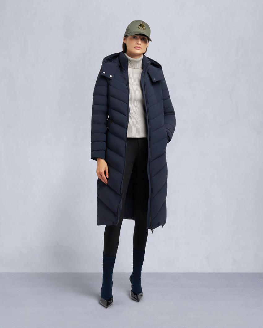 COOPER LAKE SHEARLING TRIM PARKA-BLACK/BLACK