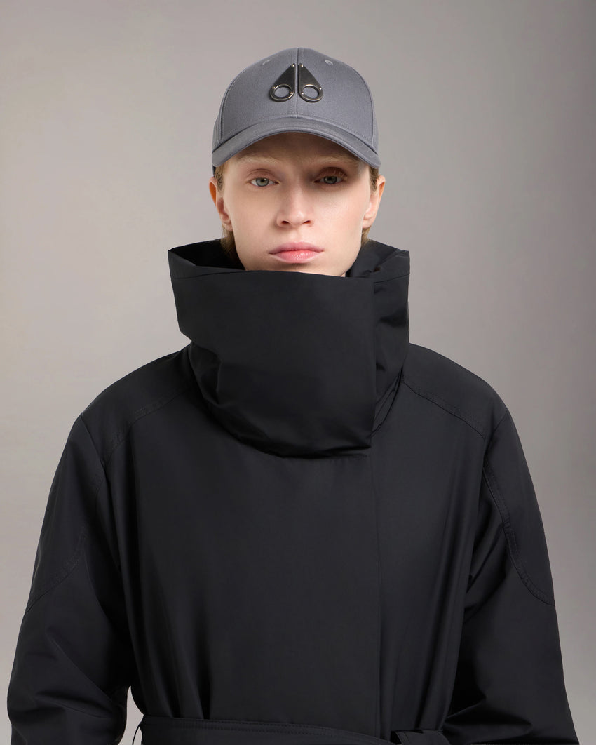 LONDSDALE LONG WRAP JACKET-ESPRESSO
