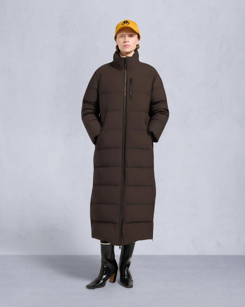 NYLUXE CHELIA PARKA-ESPRESSO/BLACK