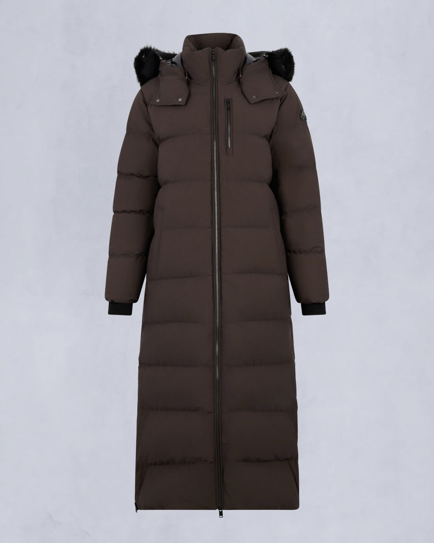 NYLUXE CHELIA PARKA-ESPRESSO/BLACK