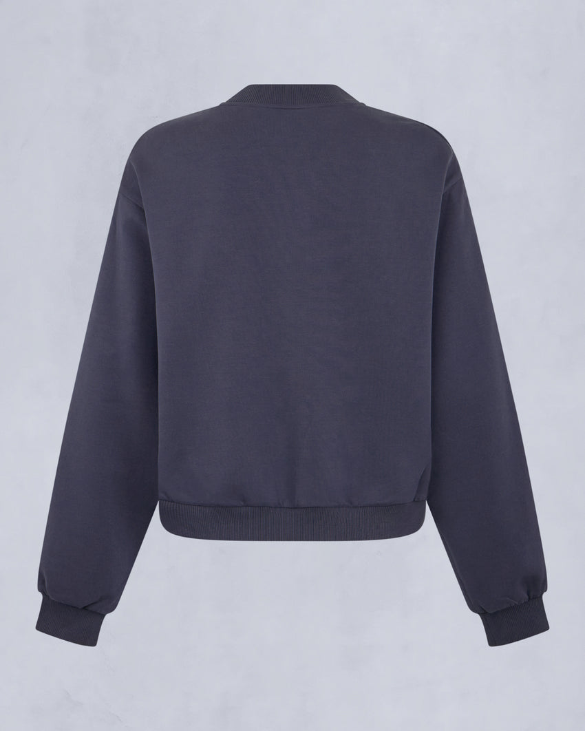 MIX MEDIA CREWNECK SWEATSHIRT-ESPRESSO
