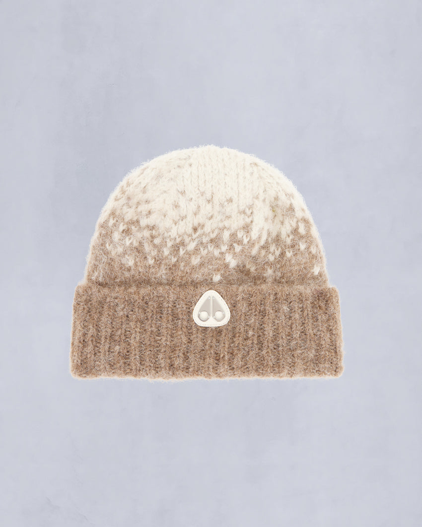 LUNA KNIT BEANIE-BUTTERSCOTCH/ESPRESSO