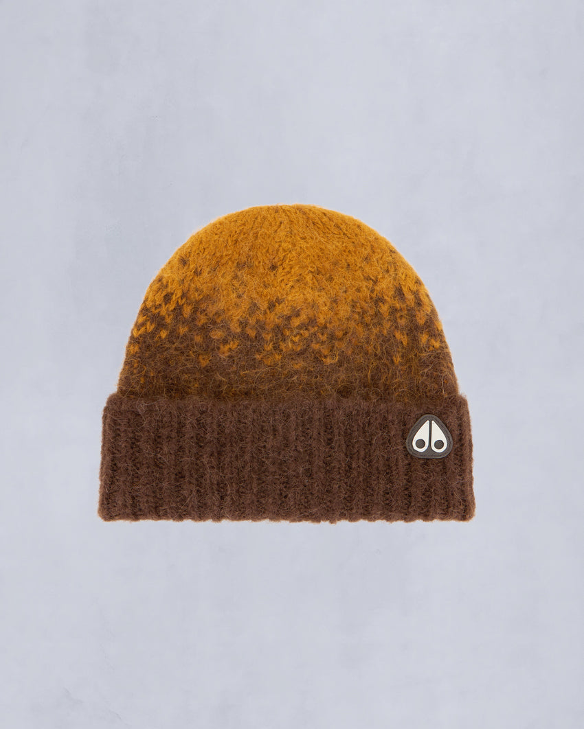 LUNA KNIT BEANIE-BUTTERSCOTCH/ESPRESSO