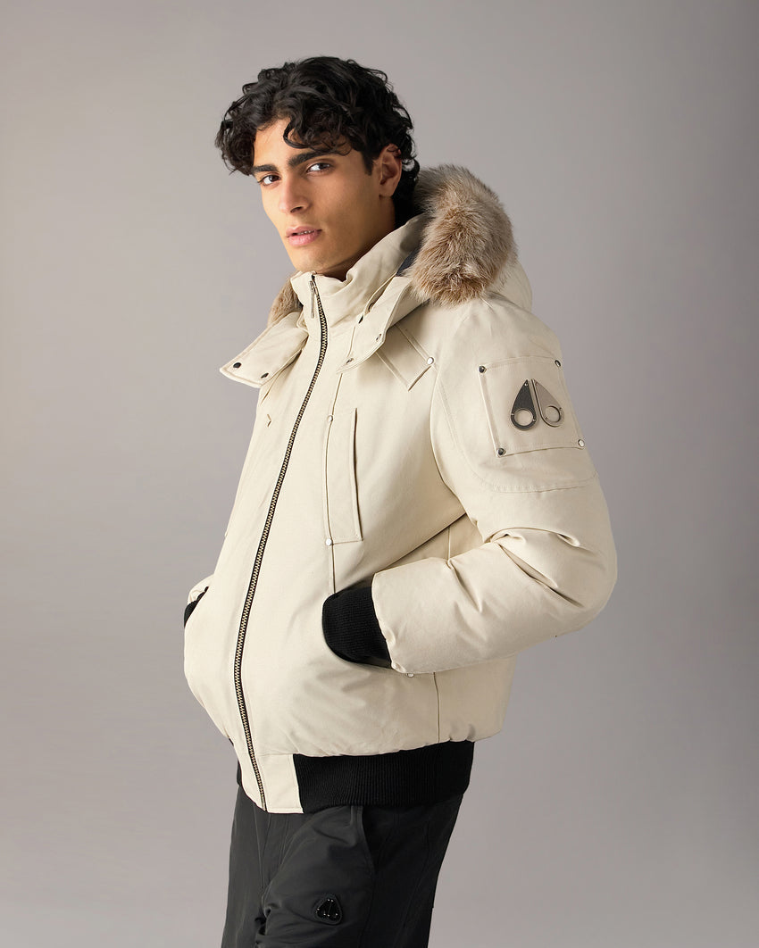 ORIGINAL BALLISTIC SHEARLING TRIM BOMBER JACKET-BLUESTONE/BLACK