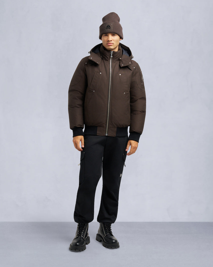 ORIGINAL BALLISTIC SHEARLING TRIM BOMBER JACKET-BLUESTONE/BLACK
