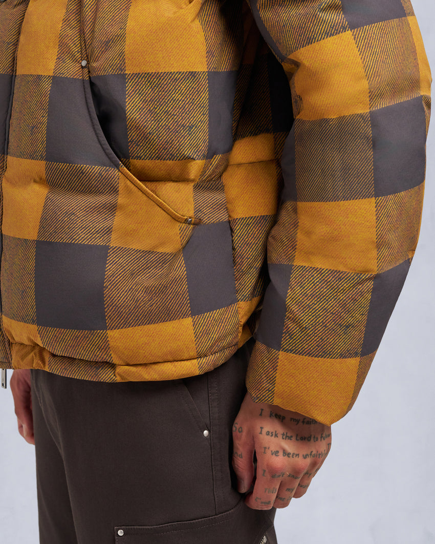 EVEREST PUFFER-BUTTERSCOTCH PLAID