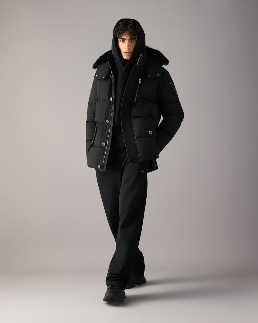ORIGINAL SHEARLING TRIM 3Q JACKET-BLUESTONE/BLACK