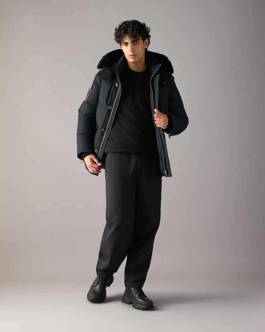 ORIGINAL SHEARLING TRIM 3Q JACKET-BLUESTONE/BLACK
