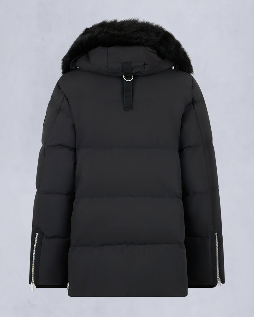 CLOUD SHEARLING TRIM 3Q JACKET-ESPRESSO/BLACK