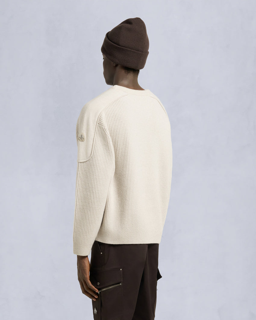 COLSON CREWNECK SWEATER-ALABASTER MELANGE
