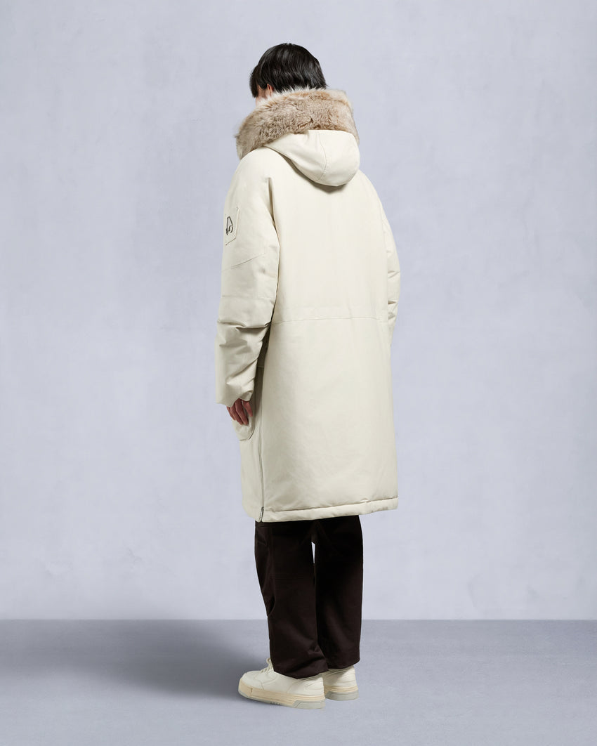 ORIGINAL DAWSON SHEARLING TRIM PARKA-BLACK/BLACK